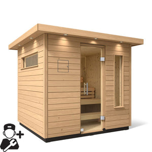 Kohler C2 Outdoor Sauna Kit, Douglas Fir, Up to 6 People