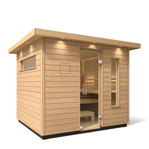 Kohler C2 Outdoor Sauna Kit, Douglas Fir, Up to 6 People