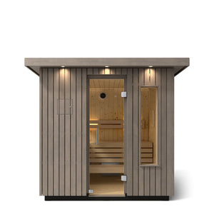 Kohler C2 Outdoor Sauna Kit, Weathered Grey Spruce, Up to 6 Persons