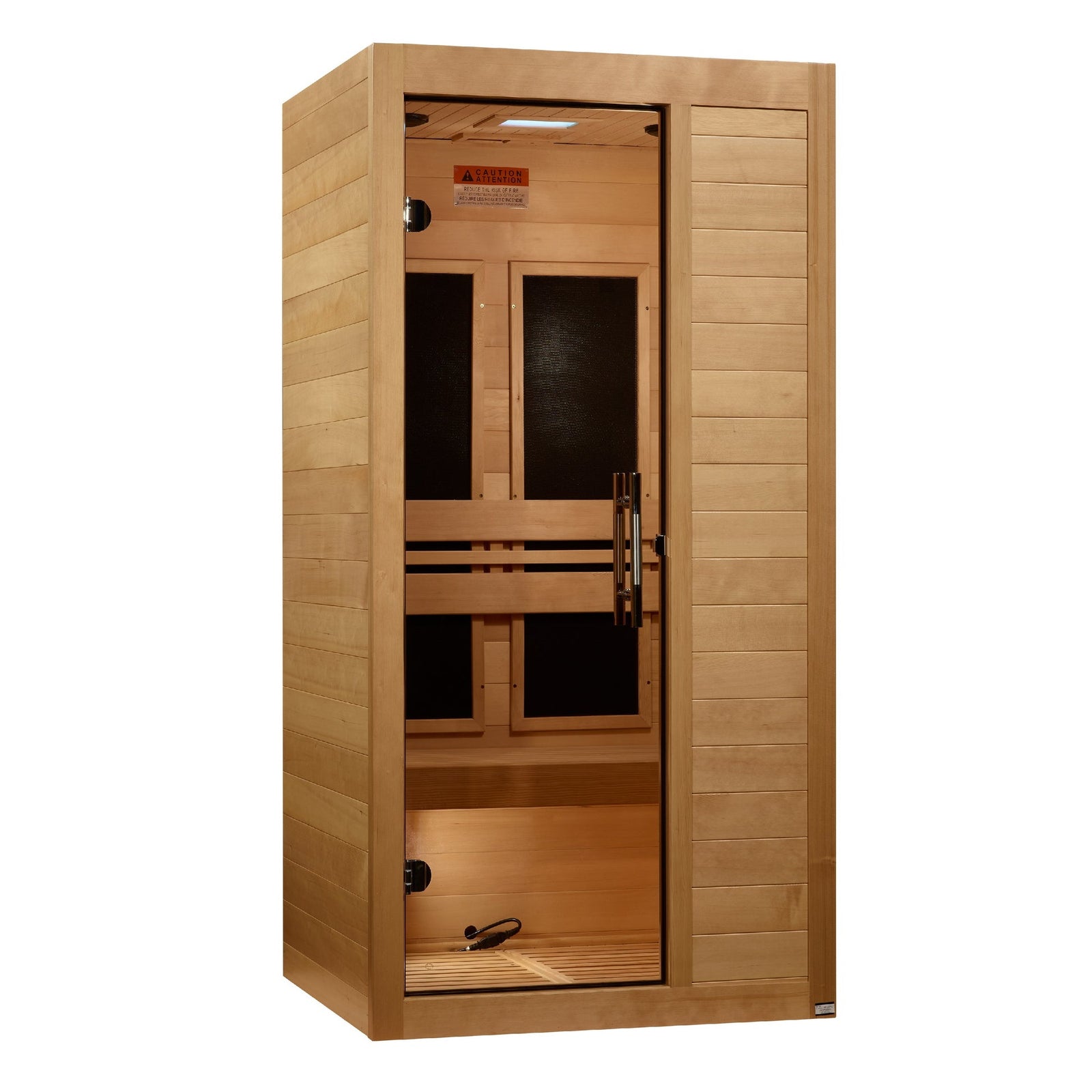 Maxxus S-Line Yoga 1-Person Low EMF (Between 5-10MG) FAR Infrared Sauna (Canadian Hemlock) MX-S106-01