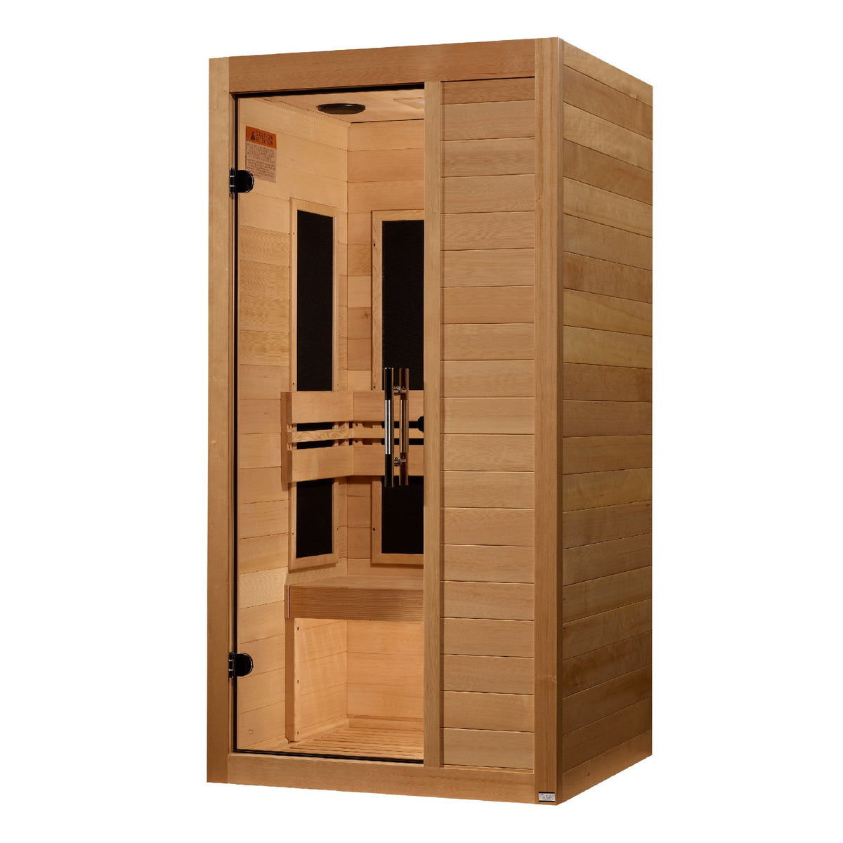 Maxxus S-Line Yoga 1-Person Low EMF (Between 5-10MG) FAR Infrared Sauna (Canadian Hemlock) MX-S106-01