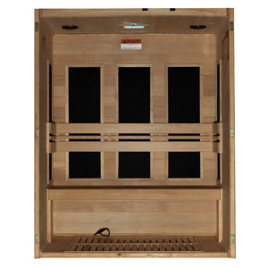Maxxus S-Line Yoga 3-Person Low EMF (Between 5-10MG) FAR Infrared Sauna (Canadian Hemlock) MX-S306-01