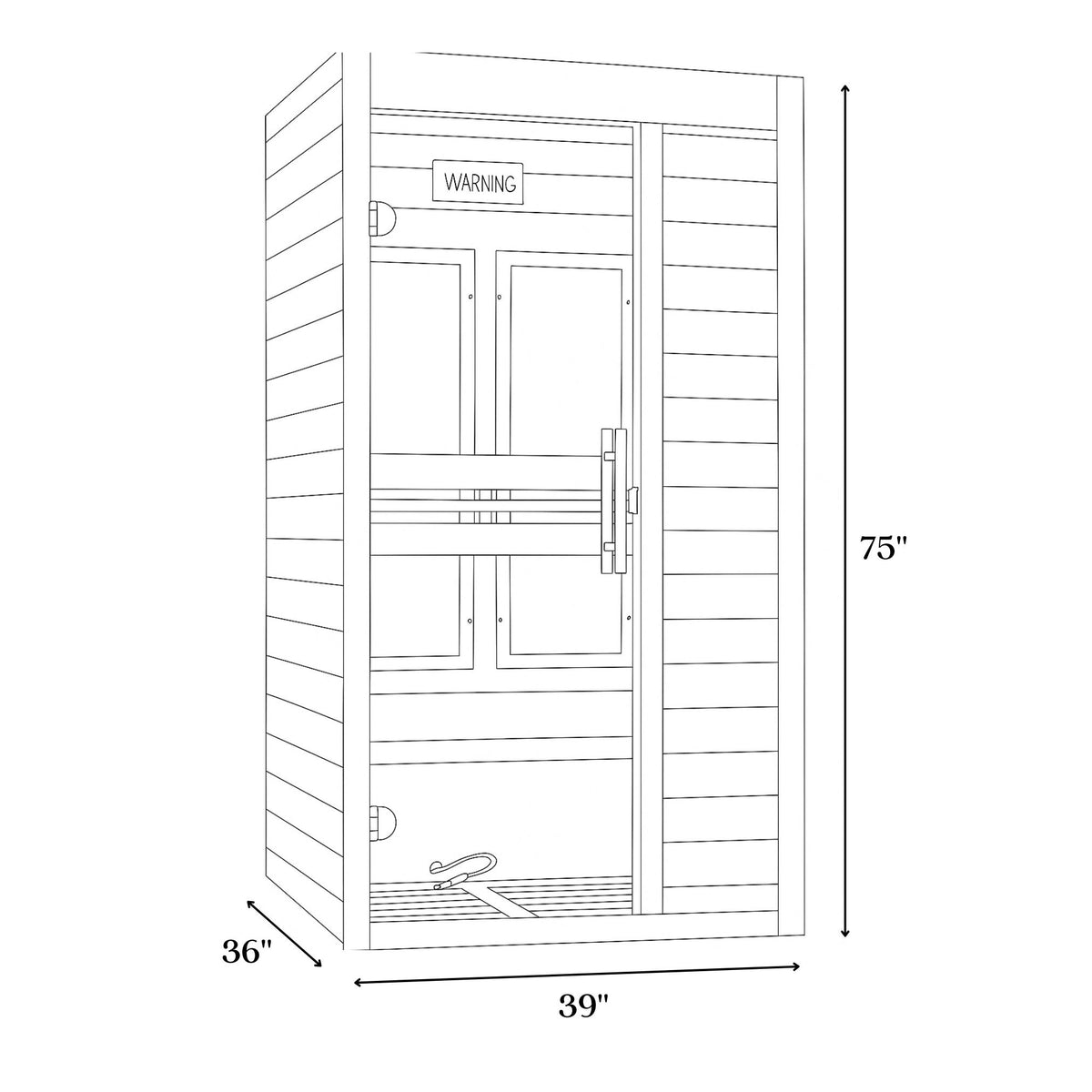 Maxxus S-Line Yoga 1-Person Ultra Low EMF (Between 5-10MG) FAR Infrared Sauna (Canadian Hemlock) (MX-S106-01 ELITE)
