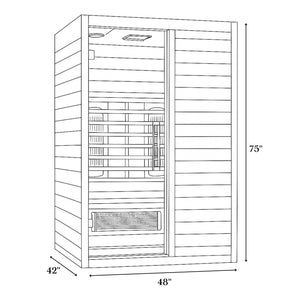 Maxxus S-Line Yoga 2-Person Full Spectrum Near Zero EMF (Under 3MG) FAR Infrared Sauna (Canadian Hemlock) MX-S206-01-FS-PC