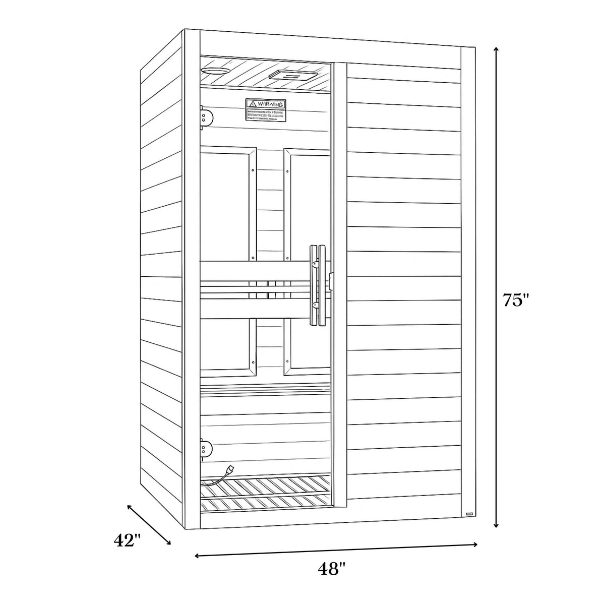 Maxxus S-Line Yoga 2-Person Ultra Low EMF (Between 5-10MG) FAR Infrared Sauna (Canadian Hemlock) MX-S206-01 Elite