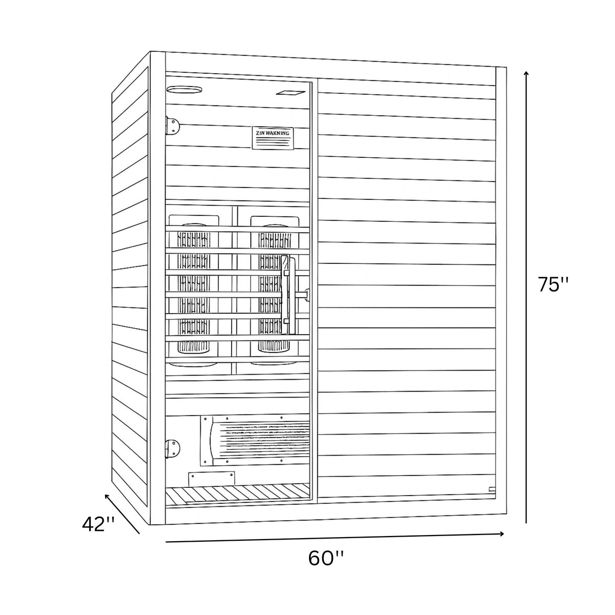Maxxus S-Line Yoga 3-Person Full Spectrum Near Zero EMF (Under 3MG) FAR Infrared Sauna (Canadian Hemlock) MX-S306-01-FS-PC