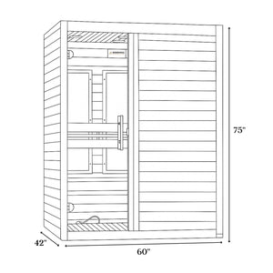 Maxxus S-Line Yoga 3-Person Low EMF (Between 5-10MG) FAR Infrared Sauna (Canadian Hemlock) MX-S306-01
