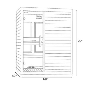Maxxus S-Line Yoga 3-Person Ultra Low EMF (Between 5-10MG) FAR Infrared Sauna (Canadian Hemlock) MX-S306-01 Elite