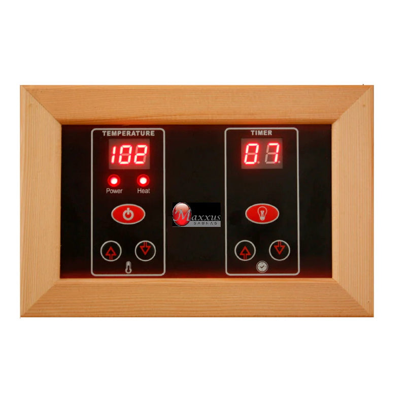 Maxxus "Seattle" 2 person Near Zero EMF FAR Infrared Sauna Canadian Hemlock MX-J206-01-ZF