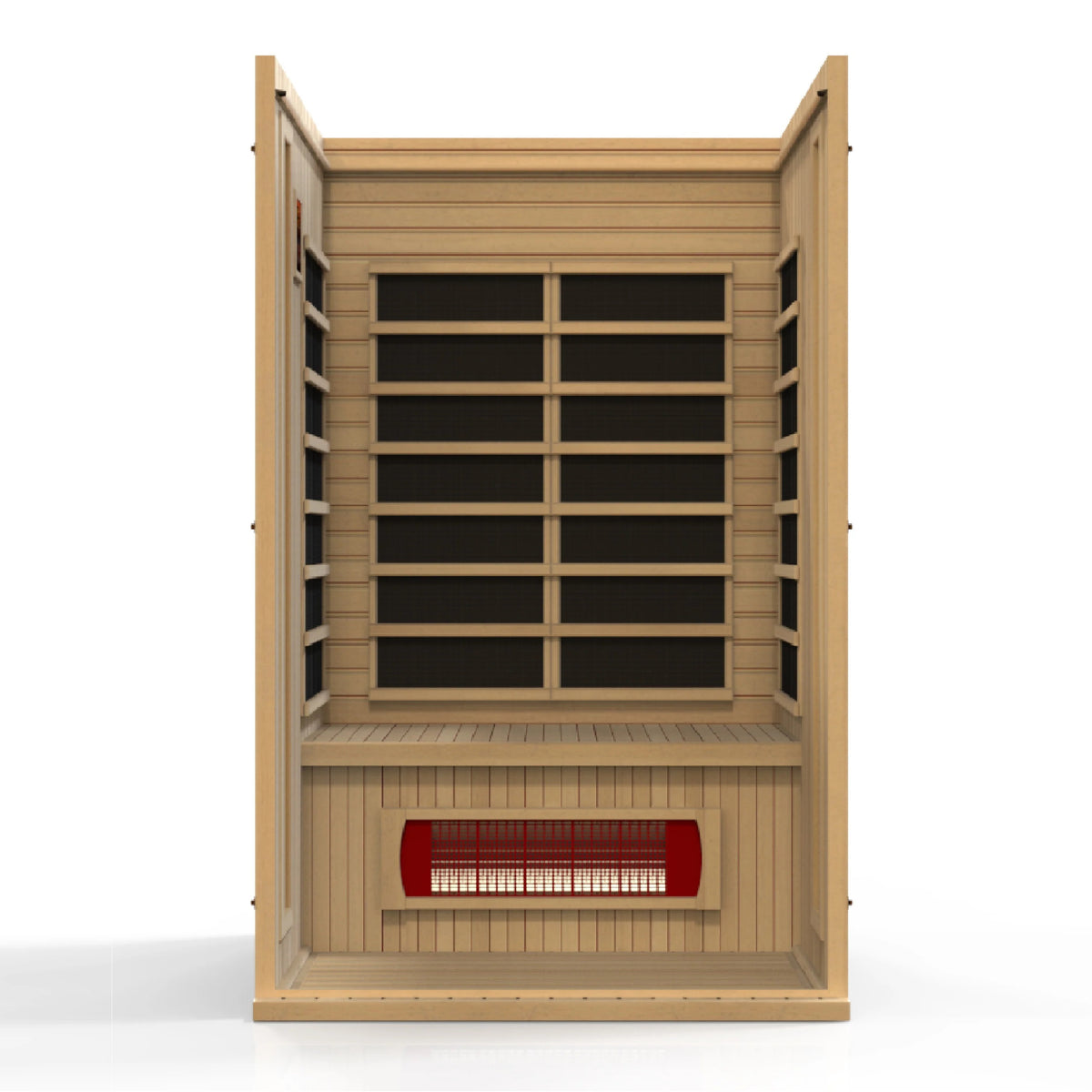 Maxxus Serenity Dual Tech 2 Person Low EMF FAR Infrared Sauna Canadian Hemlock MX-LS2-01