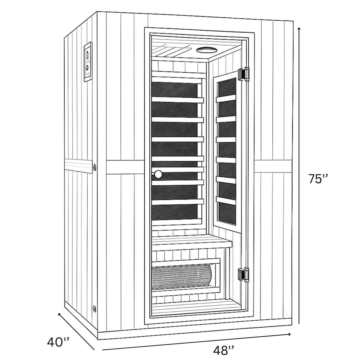 Maxxus Serenity Dual Tech 2 Person Low EMF FAR Infrared Sauna Canadian Hemlock MX-LS2-01