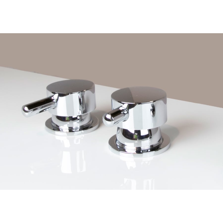 MediTub Walk In Deck Mounted Tub Filler with Metal Lever Handles, Low Profile Rapid Fill Spout, Built-In Diverter and Personal Hand Shower OP32F