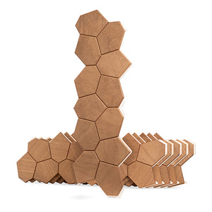 PROSAUNAS Modern Thermo Sauna Wall Panels, Irregular Hexagon Pattern, Thermo-Abachi 4745010406324