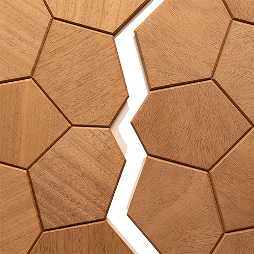 PROSAUNAS Modern Thermo Sauna Wall Panels, Irregular Hexagon Pattern, Thermo-Abachi 4745010406324
