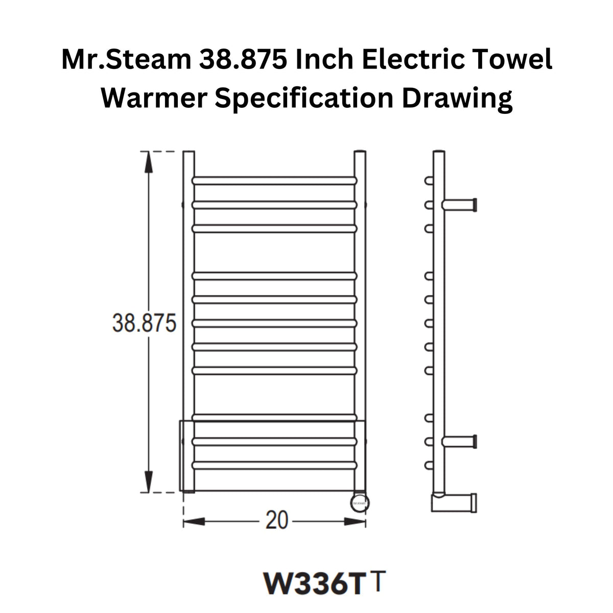 Mr.Steam Electric Towel Warmer with Digital Timer, Metro Collection W336T