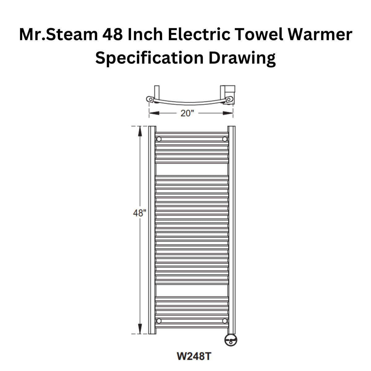 Mr.Steam Electric Towel Warmer with Digital Timer, Broadway Collection W248T