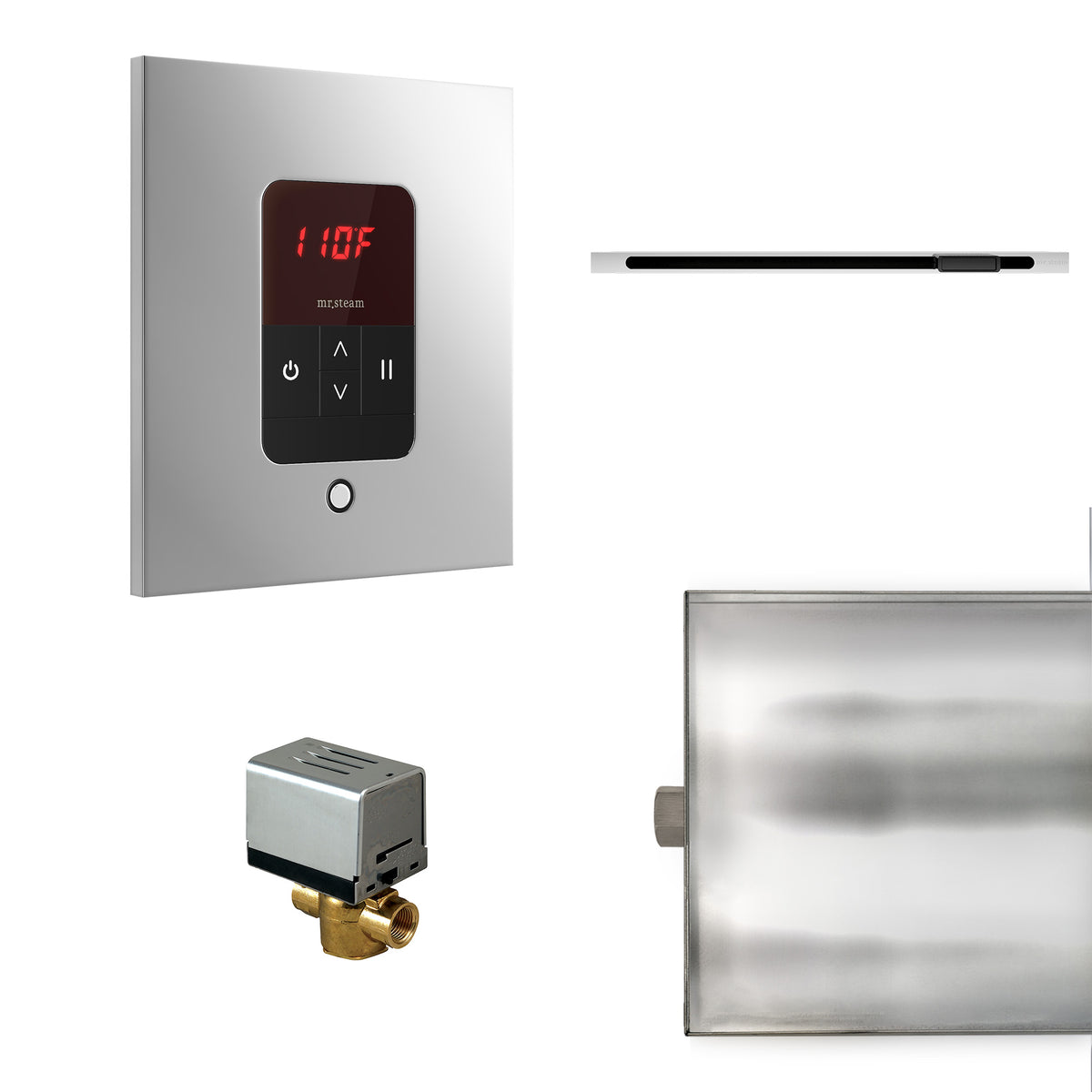 Mr.Steam Basic Butler Linear Steam Shower Control Package with iTempo Control and Linear SteamHead BBUTLERL
