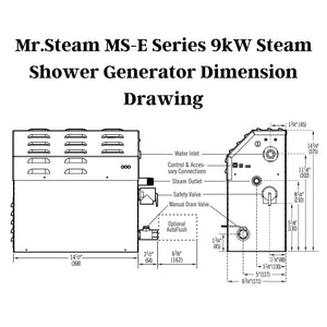 Mr. Steam 9kW MS-E Series Steam Shower Generator of 240 Volt & 1-Phase MS400E
