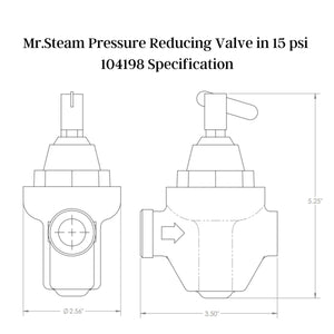 Mr. Steam Pressure Reducing Valve in 15 PSI - 104198