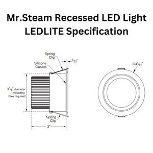 Mr. Steam Recessed LED Light LEDLITE