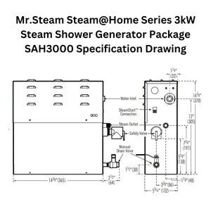 Mr. Steam 3kW Steam@Home Series Steam Shower Generator Package of 240 Volt & 1-Phase SAH3000 - SAH3000C1