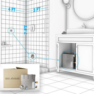 Mr. Steam 6kW Steam@Home Series Steam Shower Generator Package of 240 Volt & 1-Phase SAH6000 - SAH6000C1