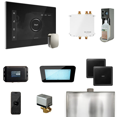 Mr.Steam Bliss Steam Shower Control Package with AromaGlass Steam Head BLISS