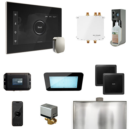 Mr.Steam Bliss Steam Shower Control Package with AromaGlass Steam Head BLISS