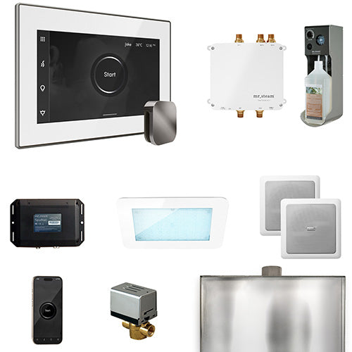 Mr.Steam Bliss Steam Shower Control Package with AromaGlass Steam Head BLISS