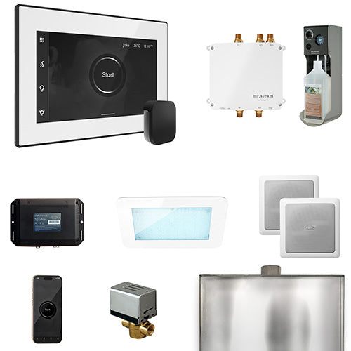 Mr.Steam Bliss Steam Shower Control Package with AromaGlass Steam Head BLISS