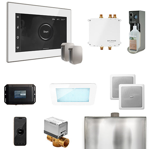 Mr.Steam Bliss Max Steam Shower Control Package with AromaGlass Steam Head BLS