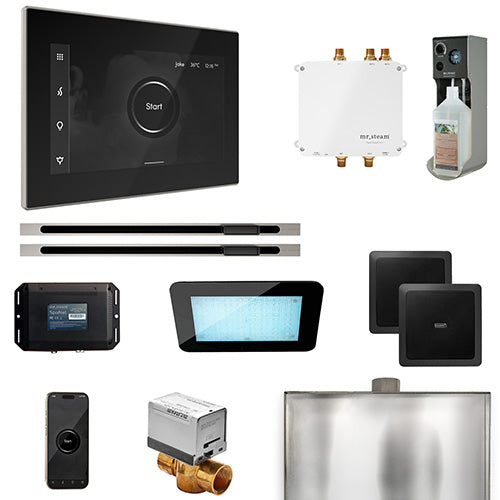 Mr.Steam Bliss Max Linear Control Pkg Bliss Steam Shower Control Package with iSteamX Control and Linear SteamHeads