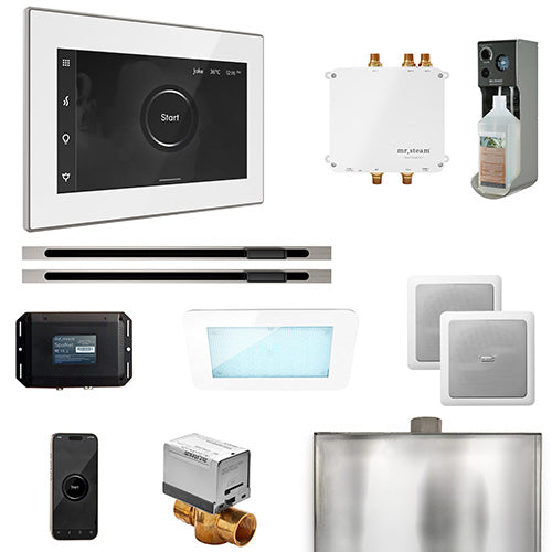 Mr.Steam Bliss Max Linear Control Pkg Bliss Steam Shower Control Package with iSteamX Control and Linear SteamHeads