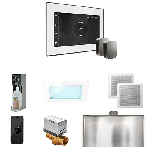 Mr.Steam XDream Max Steam Shower Control Package with AromaGlass Steam Head XDRM1