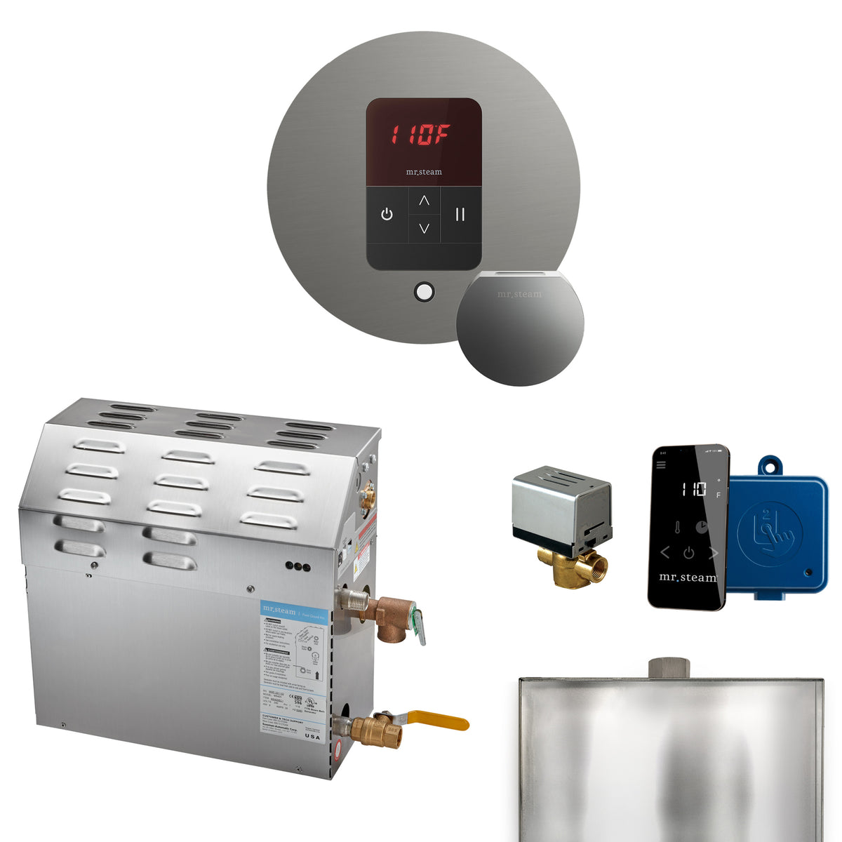 Mr. Steam 15kW MSSUPER iTempo Steam Shower Generator Package with Accessories R15C1A