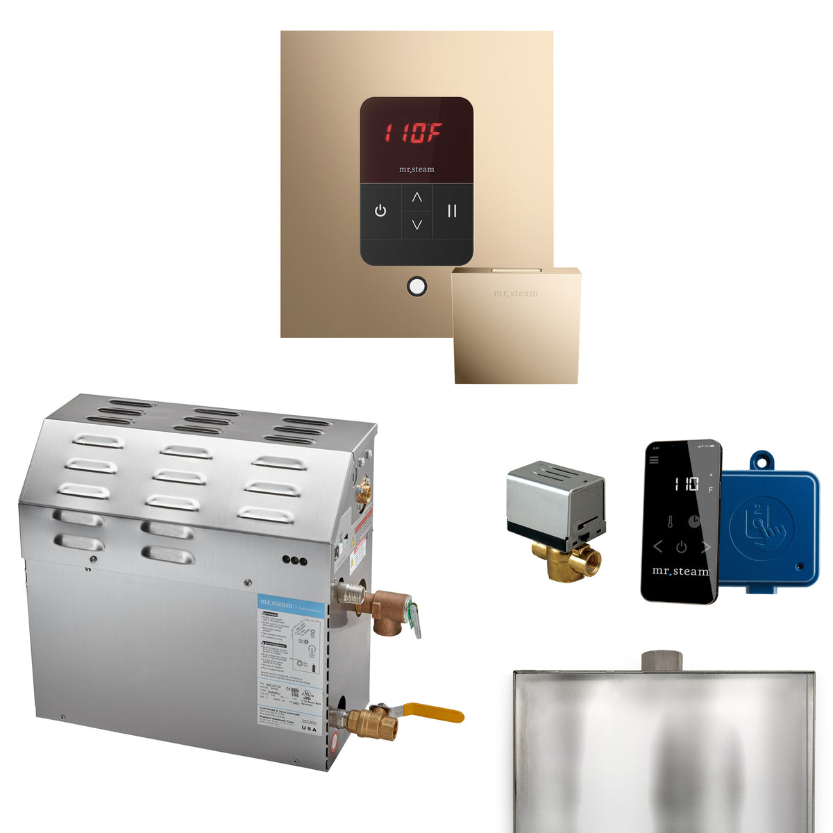 Mr. Steam 15kW MSSUPER iTempo Steam Shower Generator Package with Accessories R15C1A