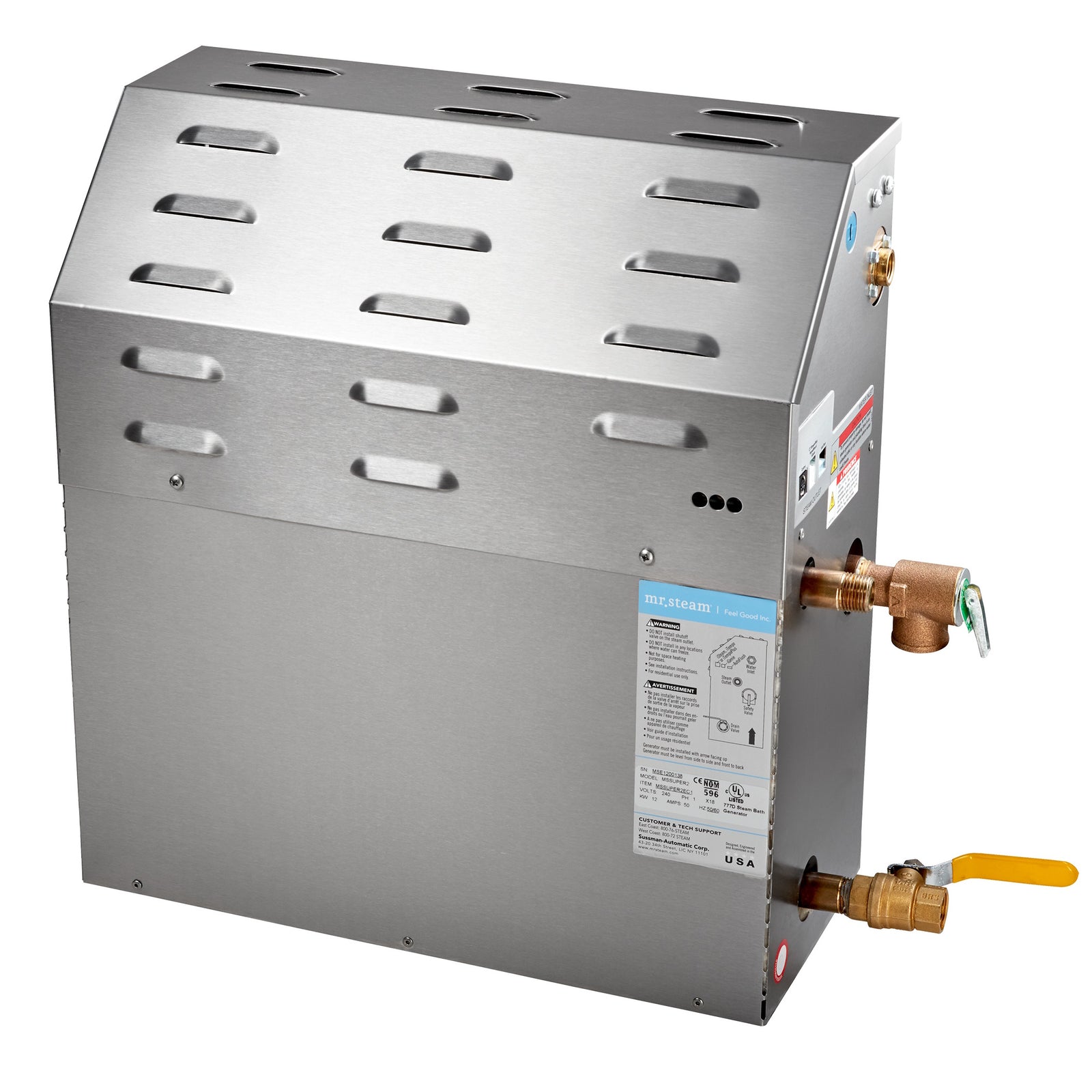 Mr. Steam 10kW MSSUPER iTempo Steam Shower Generator Package with Accessories R10C1A