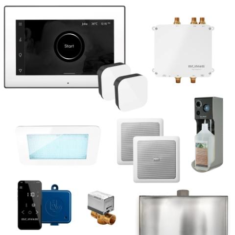 Mr.Steam Bliss Max Steam Shower Control Package with AromaGlass Steam Head BLS