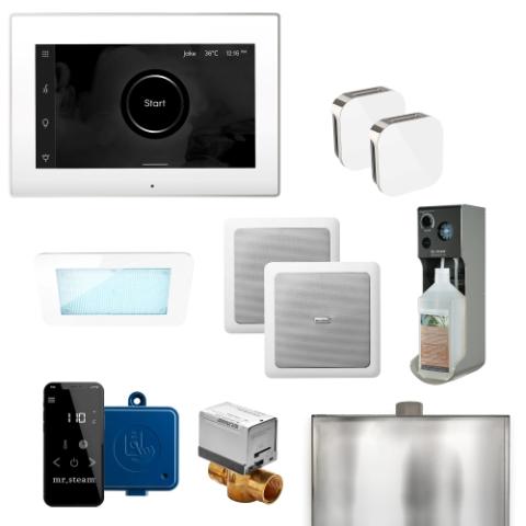 Mr.Steam XDream Max Steam Shower Control Package with AromaGlass Steam Head XDRM1
