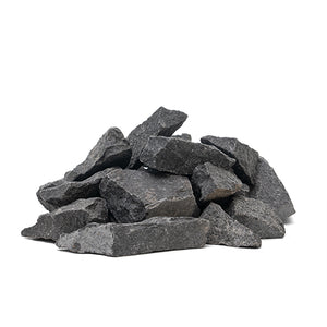 PROSAUNAS Split-Face 5-10 cm Sauna Stones, 20 kg per Case, 60 Cases per Pallet, Model 5-10SF 130489