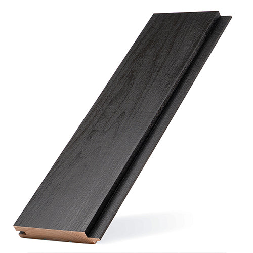 Prosaunas 15 mm × 90 mm (1×4) Aspen Midnight Black Sauna Wood Black‑Wax Finished Tongue & Groove, STS4 Profile, Nickel‑Gap, Wall Material WOOD671