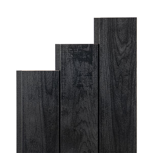Prosaunas 15 mm × 90 mm (1×4) Aspen Midnight Black Sauna Wood Black‑Wax Finished Tongue & Groove, STS4 Profile, Nickel‑Gap, Wall Material WOOD671
