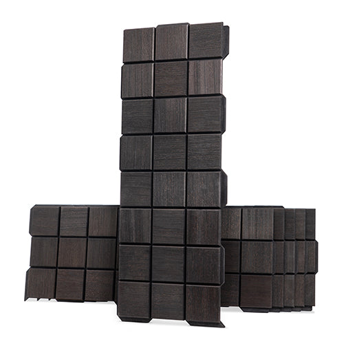 PROSAUNAS Cubist Black Sauna Wall Panels, Square Pattern, Black Abachi 4745010406515