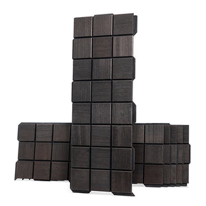 PROSAUNAS Cubist Black Sauna Wall Panels, Square Pattern, Black Abachi 4745010406515