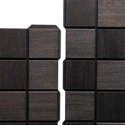 PROSAUNAS Cubist Black Sauna Wall Panels, Square Pattern, Black Abachi 4745010406515