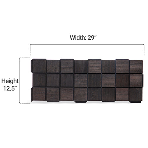 PROSAUNAS Cubist Black Sauna Wall Panels, Square Pattern, Black Abachi 4745010406515