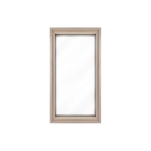 PROSAUNAS Hemlock-Framed Dual-Pane Clear Tempered Glass Sauna Window with Hemlock Jamb, 16" x 30" 129281