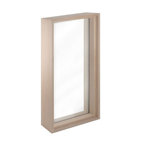 PROSAUNAS Hemlock-Framed Dual-Pane Clear Tempered Glass Sauna Window with Hemlock Jamb, 16" x 30" 129281