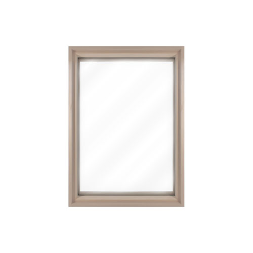 PROSAUNAS Hemlock-Framed Dual-Pane Clear Tempered Glass Sauna Window with Hemlock Jamb, 24" x 36" 129284