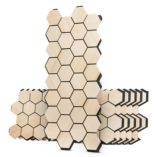 PROSAUNAS Hive Aspen Sauna Wall Panels, Hexagon Pattern, Natural Aspen 4745010406188
